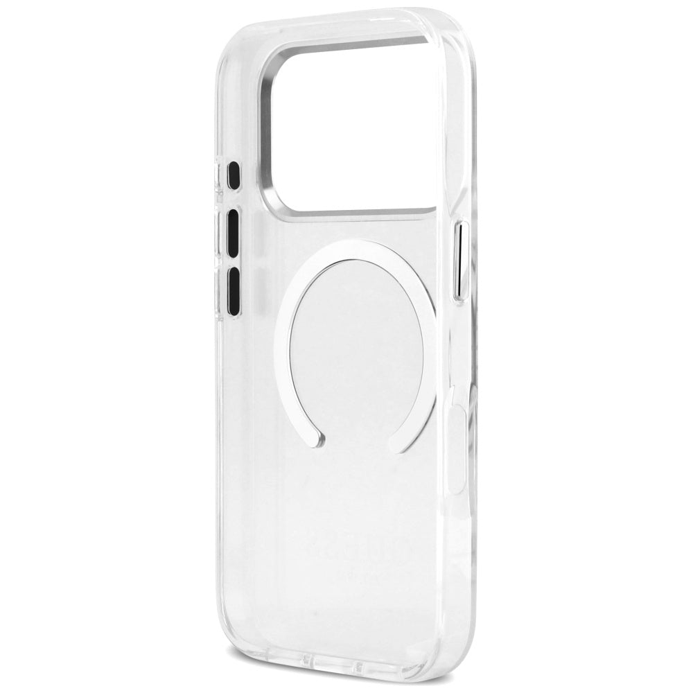 Custodia MagSafe per Apple iPhone 17 Pro, Guess, Metal Outline, Argento