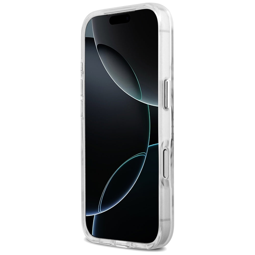 Custodia MagSafe per Apple iPhone 17 Pro, Guess, Metal Outline, Argento
