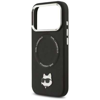 Custodia MagSafe per Apple iPhone 17 Pro, Karl Lagerfeld, Choupette Pin, Nera
