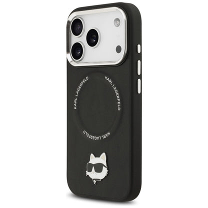 Custodia MagSafe per Apple iPhone 17 Pro, Karl Lagerfeld, Choupette Pin, Nera