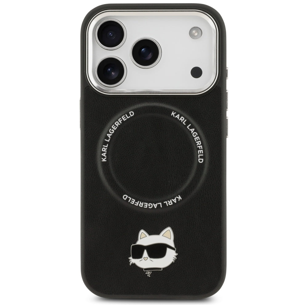 Custodia MagSafe per Apple iPhone 17 Pro, Karl Lagerfeld, Choupette Pin, Nera
