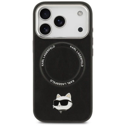 Custodia MagSafe per Apple iPhone 17 Pro, Karl Lagerfeld, Choupette Pin, Nera