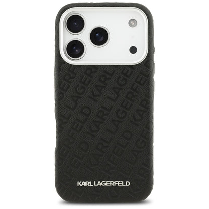 Custodia MagSafe per Apple iPhone 17 Pro, Karl Lagerfeld, FW Stamped Karl, Nera