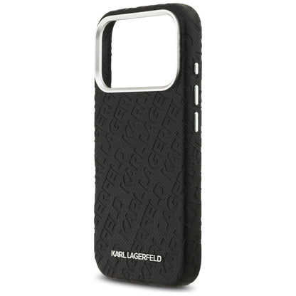 Custodia MagSafe per Apple iPhone 17 Pro, Karl Lagerfeld, FW Stamped Karl, Nera