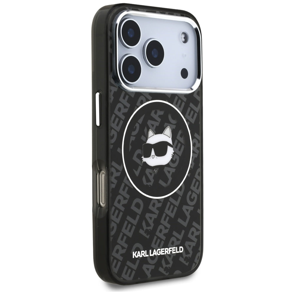 Custodia MagSafe per Apple iPhone 17 Pro, Karl Lagerfeld, IML Choupette's Head, Nera