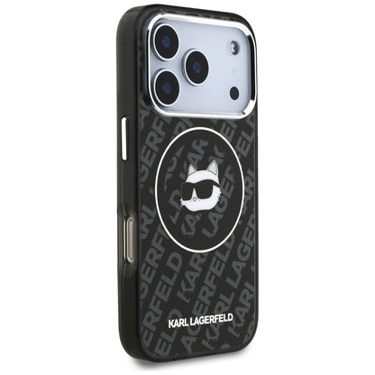 Custodia MagSafe per Apple iPhone 17 Pro, Karl Lagerfeld, IML Choupette's Head, Nera