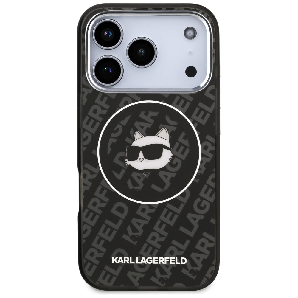 Custodia MagSafe per Apple iPhone 17 Pro, Karl Lagerfeld, IML Choupette's Head, Nera