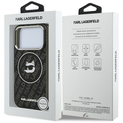 Custodia MagSafe per Apple iPhone 17 Pro, Karl Lagerfeld, IML Choupette's Head, Nera