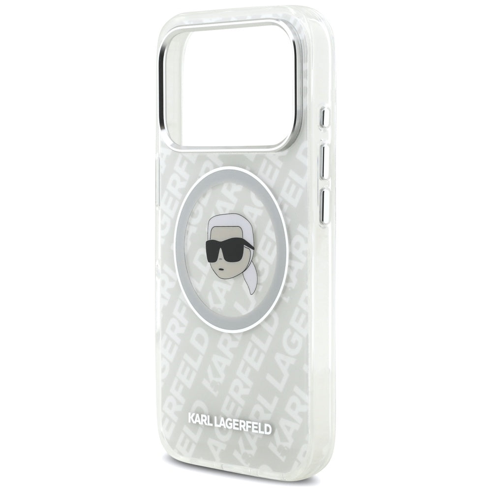 Custodia MagSafe per Apple iPhone 17 Pro, Karl Lagerfeld, IML Karl`s Head, Grigio