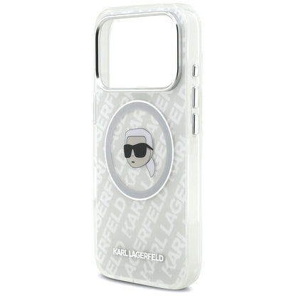 Custodia MagSafe per Apple iPhone 17 Pro, Karl Lagerfeld, IML Karl`s Head, Grigio