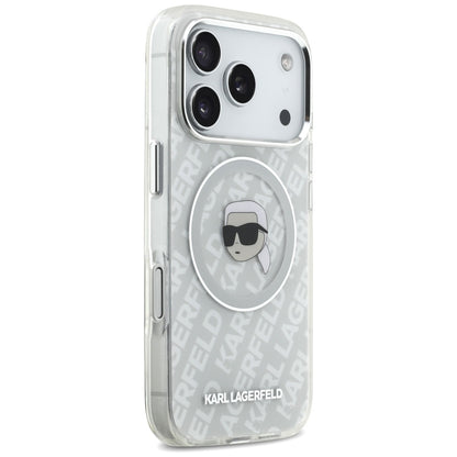 Custodia MagSafe per Apple iPhone 17 Pro, Karl Lagerfeld, IML Karl`s Head, Grigio