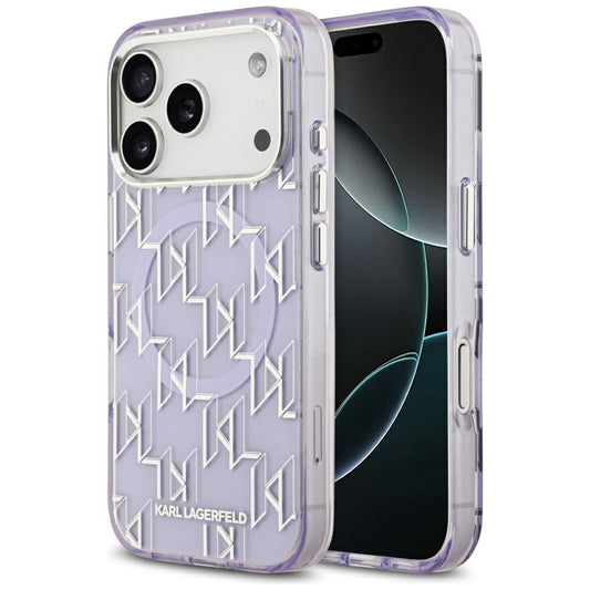 Custodia MagSafe per Apple iPhone 17 Pro, Karl Lagerfeld, IML KL Monogram, Viola
