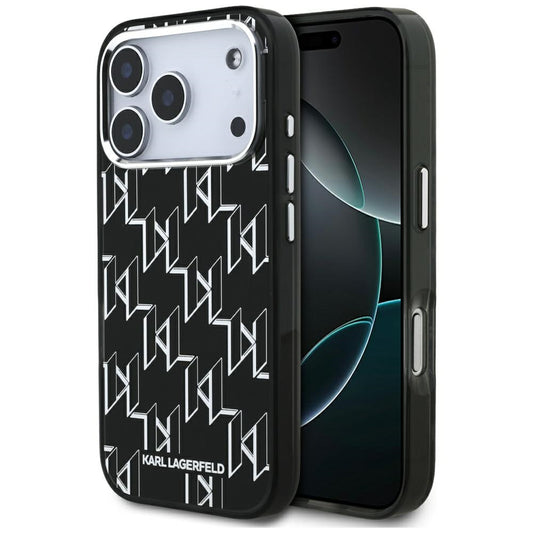 Custodia MagSafe per Apple iPhone 17 Pro, Karl Lagerfeld, IML KL Monogram, Nera
