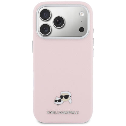 Custodia MagSafe per Apple iPhone 17 Pro, Karl Lagerfeld, Karl & Choupette Head's Pin, Rosa