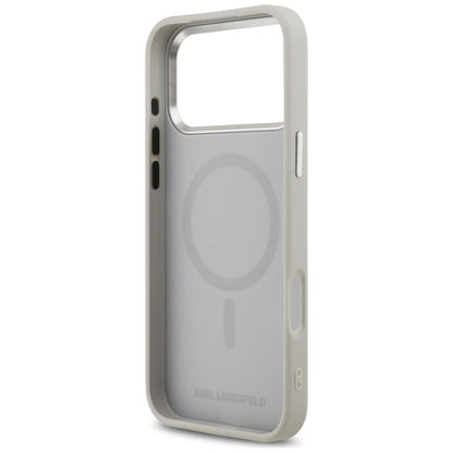 Custodia MagSafe per Apple iPhone 17 Pro, Karl Lagerfeld, Karl & Choupette Pins, Grigio