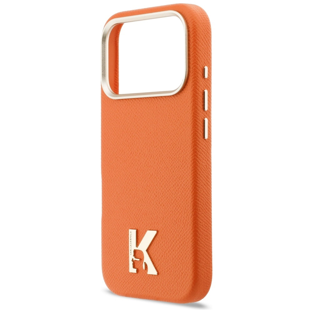 Custodia MagSafe per Apple iPhone 17 Pro, Karl Lagerfeld, Karl Head Logo, Arancione