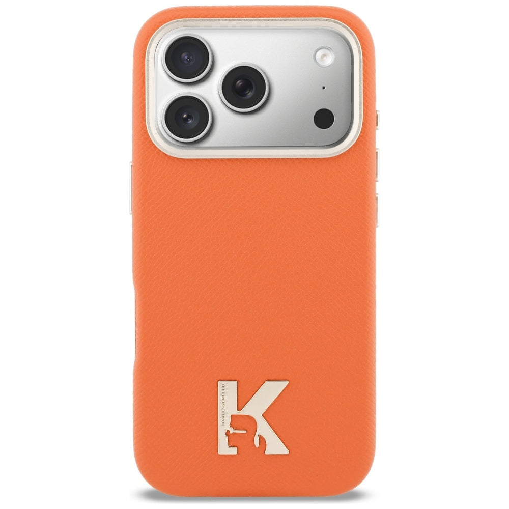 Custodia MagSafe per Apple iPhone 17 Pro, Karl Lagerfeld, Karl Head Logo, Arancione