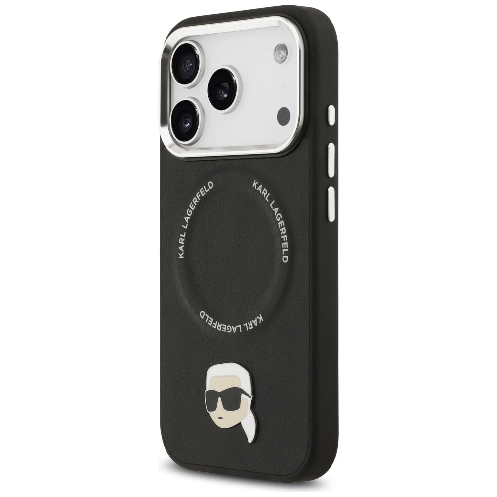 Custodia MagSafe per Apple iPhone 17 Pro, Karl Lagerfeld, Karl Pin, Nera