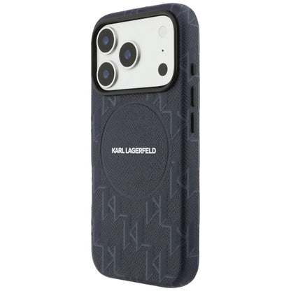 Custodia MagSafe per Apple iPhone 17 Pro, Karl Lagerfeld, Logo KL Monogram, Blu