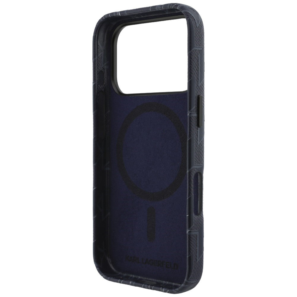 Custodia MagSafe per Apple iPhone 17 Pro, Karl Lagerfeld, Logo KL Monogram, Blu