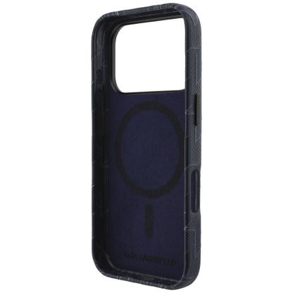 Custodia MagSafe per Apple iPhone 17 Pro, Karl Lagerfeld, Logo KL Monogram, Blu
