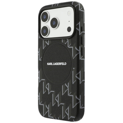 Custodia MagSafe per Apple iPhone 17 Pro, Karl Lagerfeld, Logo KL Monogram, Nera