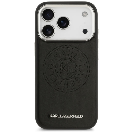 Custodia MagSafe per Apple iPhone 17 Pro, Karl Lagerfeld, Point & Metal Logo, Nera