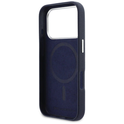 Custodia MagSafe per Apple iPhone 17 Pro, Karl Lagerfeld, Saffiano Karl & Choupette Pins, Blu
