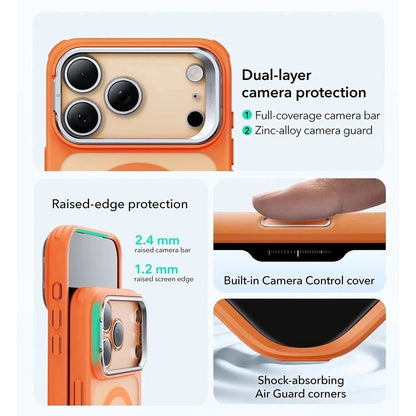 MagSafe Case for Apple iPhone 17 Pro Max, ESR, Classic Hybrid Kickstand, Satin Orange