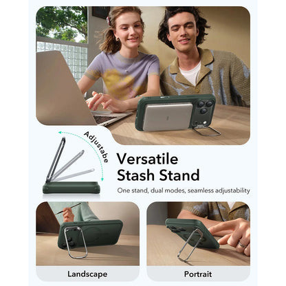 Custodia MagSafe per Apple iPhone 17 Pro Max, ESR, Classic Hybrid Kickstand, Verde Satinato
