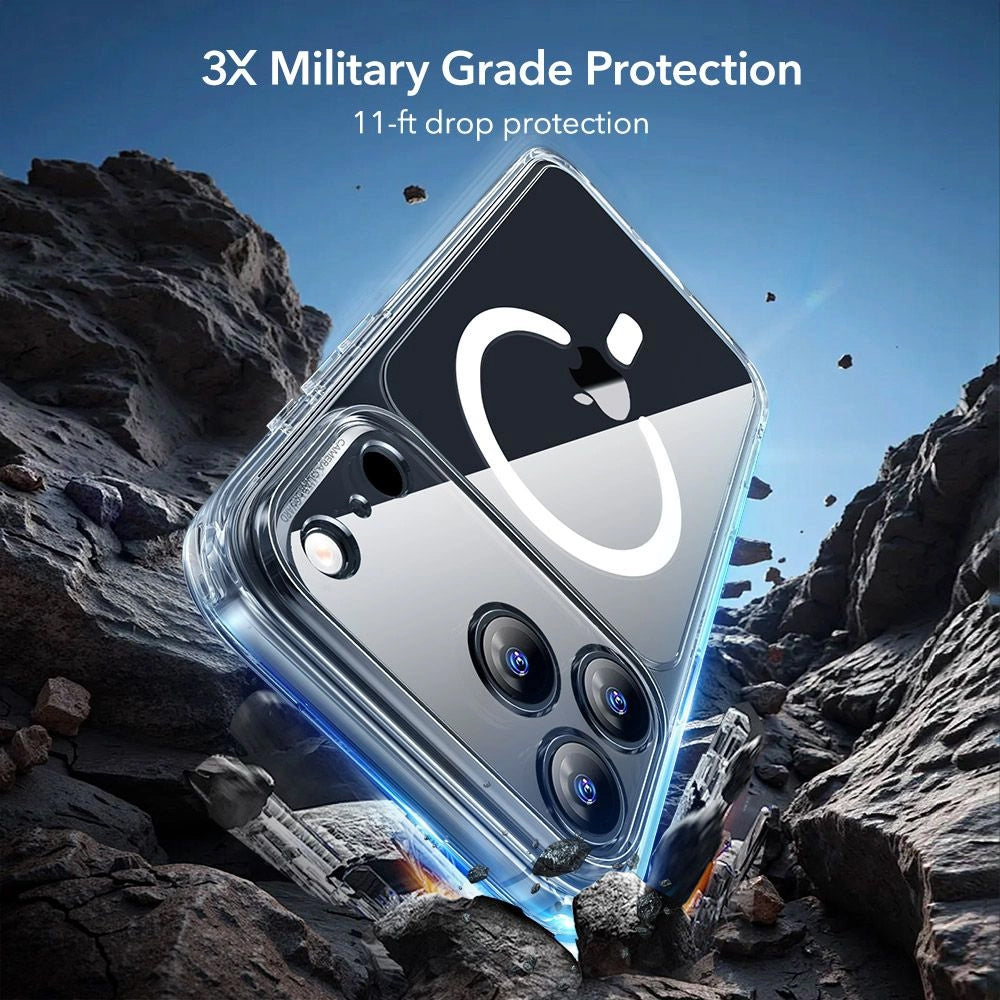 Custodia MagSafe per Apple iPhone 17 Pro Max, ESR, Classic Hybrid con Protezione Schermo, Trasparente