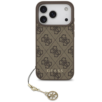 Custodia MagSafe per Apple iPhone 17 Pro Max, Guess, 4G Charm Cradle, Marrone