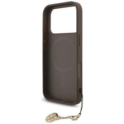 Custodia MagSafe per Apple iPhone 17 Pro Max, Guess, 4G Charm Cradle, Marrone