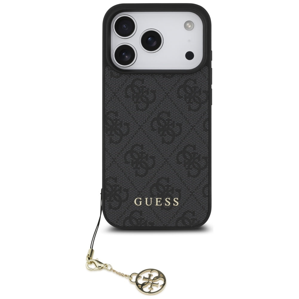 Custodia MagSafe per Apple iPhone 17 Pro Max, Guess, 4G Charm Cradle, Nera