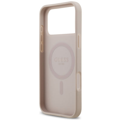 Custodia MagSafe per Apple iPhone 17 Pro Max, Guess, 4G Circle Classic Logo, Rosa