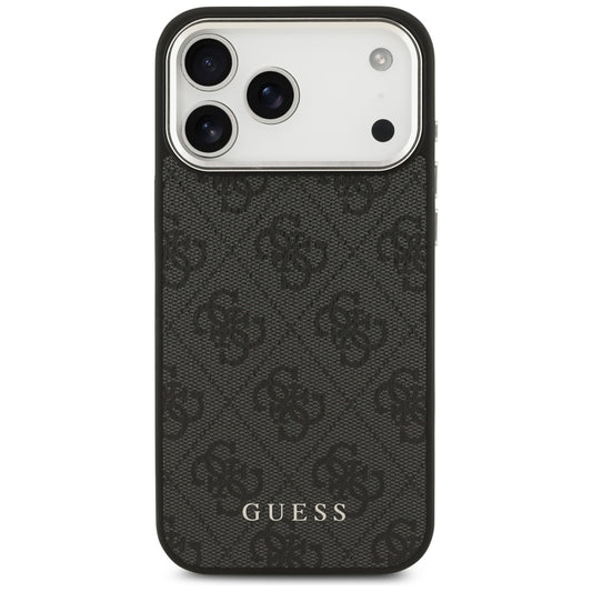 Custodia MagSafe per Apple iPhone 17 Pro Max, Guess, 4G Classic Logo, Nera