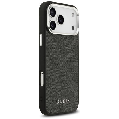 Custodia MagSafe per Apple iPhone 17 Pro Max, Guess, 4G Classic Logo, Nera