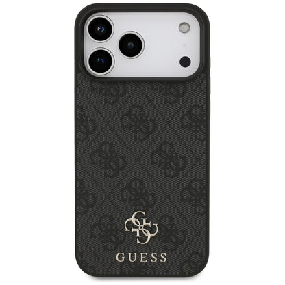 MagSafe Case for Apple iPhone 17 Pro Max, Guess, 4G Small and Classic Logo, Black
