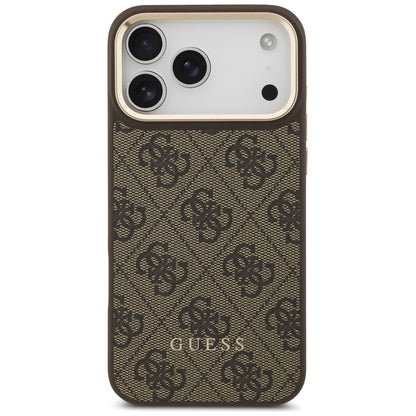 Custodia MagSafe per Apple iPhone 17 Pro Max, Guess, Cardslot 4G, Marrone