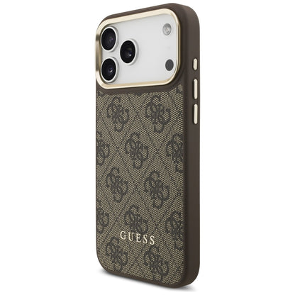 Custodia MagSafe per Apple iPhone 17 Pro Max, Guess, Cardslot 4G, Marrone