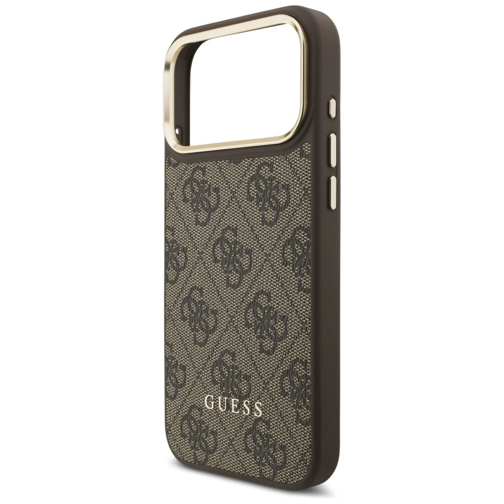 Custodia MagSafe per Apple iPhone 17 Pro Max, Guess, Cardslot 4G, Marrone