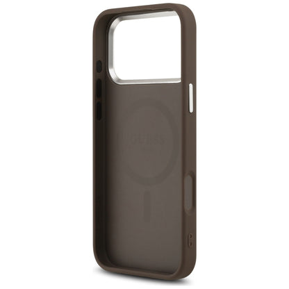 Custodia MagSafe per Apple iPhone 17 Pro Max, Guess, Classic Logo, Marrone