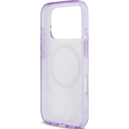 Custodia MagSafe per Apple iPhone 17 Pro Max, Guess, IML Flower & Tonal Circle, Viola