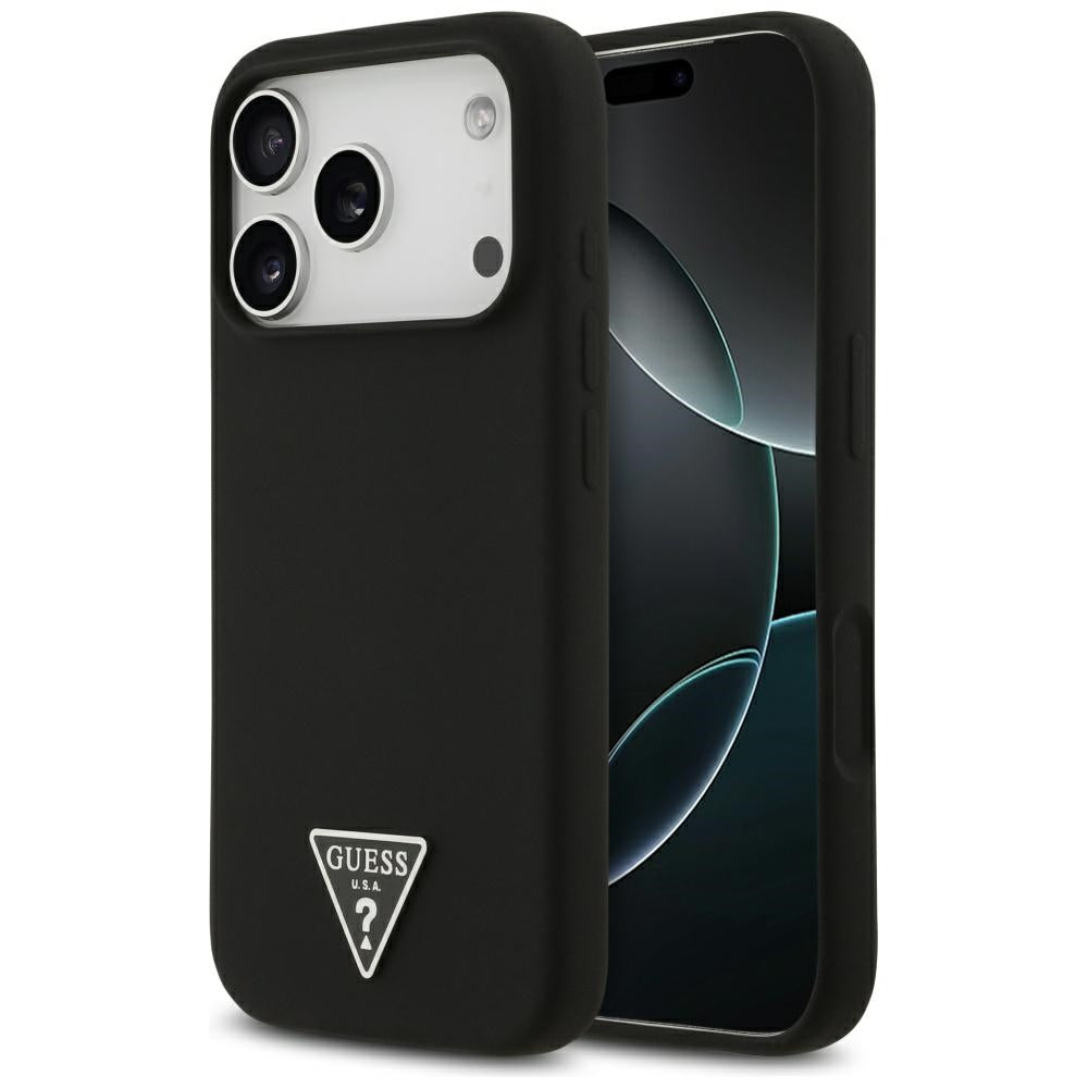 Custodia MagSafe per Apple iPhone 17 Pro Max, Guess, Logo Triangolo, Nera
