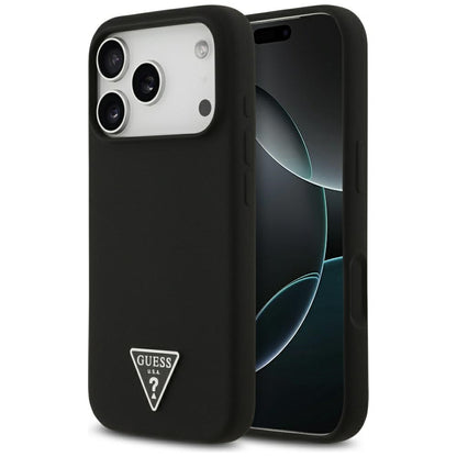 Custodia MagSafe per Apple iPhone 17 Pro Max, Guess, Logo Triangolo, Nera