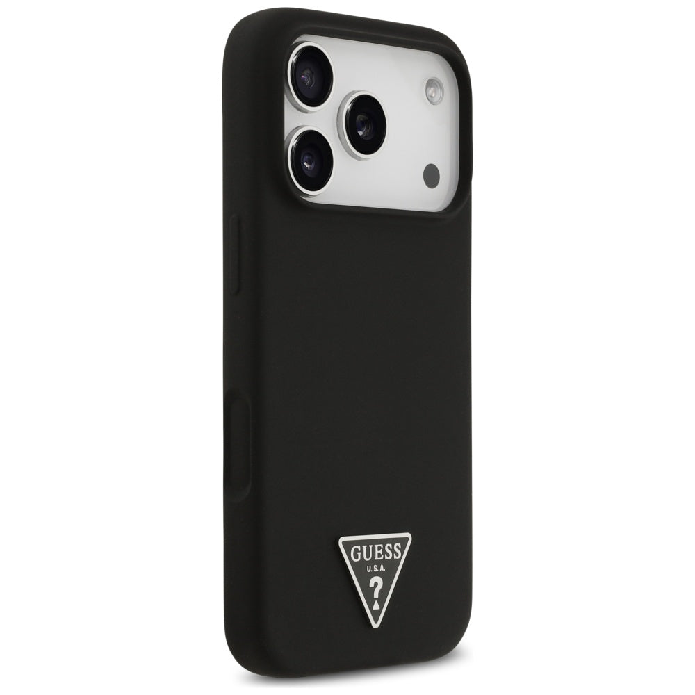 Custodia MagSafe per Apple iPhone 17 Pro Max, Guess, Logo Triangolo, Nera