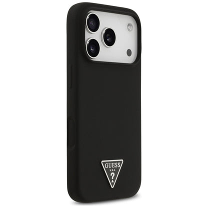 Custodia MagSafe per Apple iPhone 17 Pro Max, Guess, Logo Triangolo, Nera