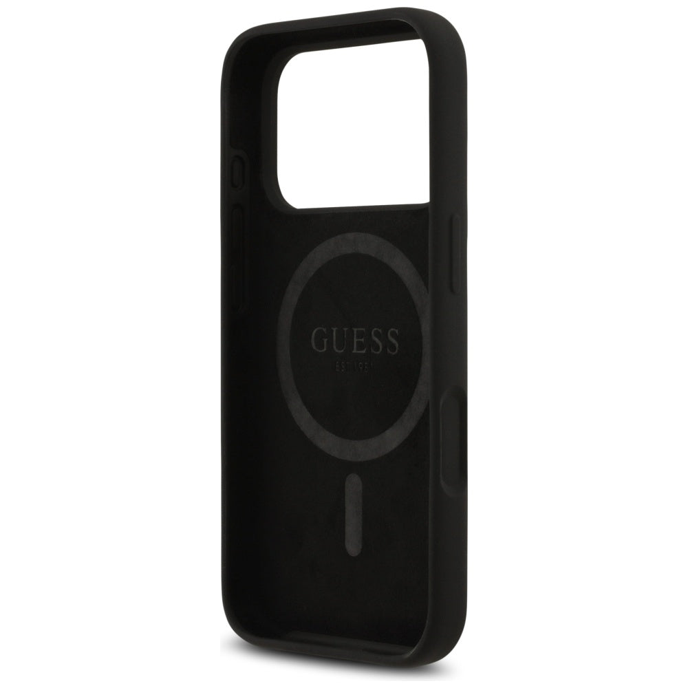 Custodia MagSafe per Apple iPhone 17 Pro Max, Guess, Logo Triangolo, Nera