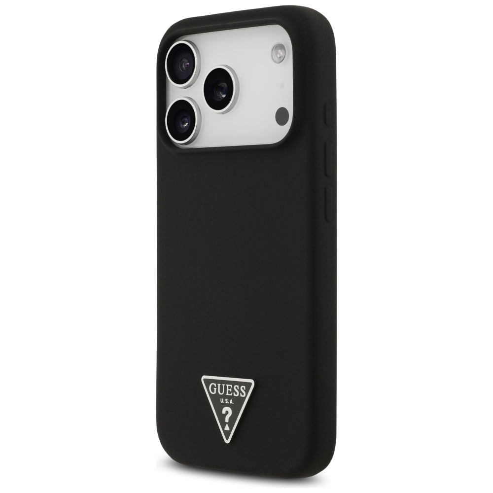 Custodia MagSafe per Apple iPhone 17 Pro Max, Guess, Logo Triangolo, Nera