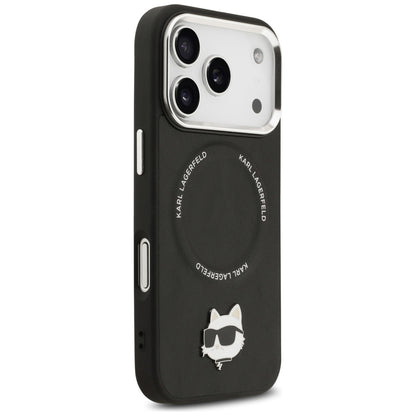 Custodia MagSafe per Apple iPhone 17 Pro Max, Karl Lagerfeld, Choupette Pin, Nera
